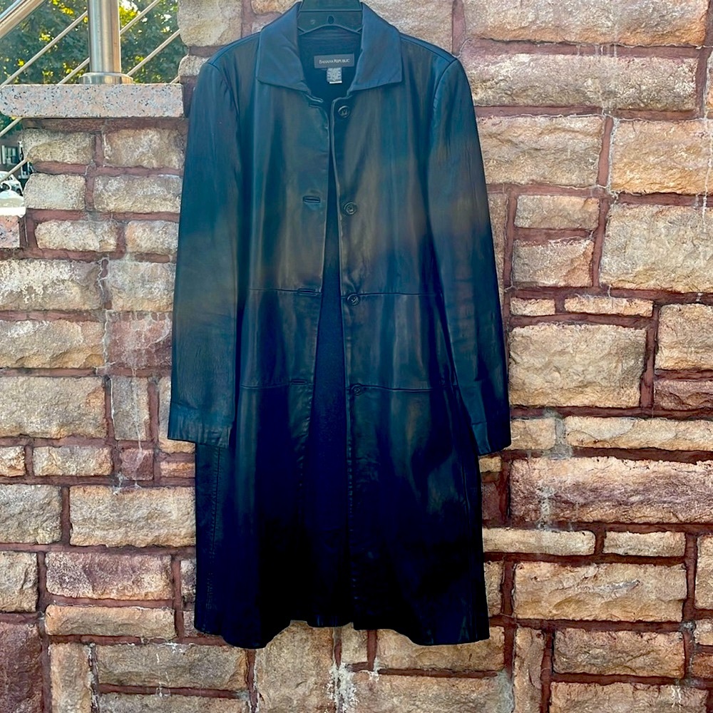 Banana Republic leather coat